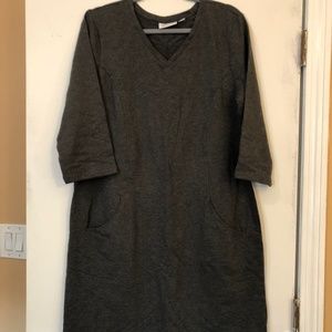 Denim&Co Active French Terry 3/4 Sleeve Dress